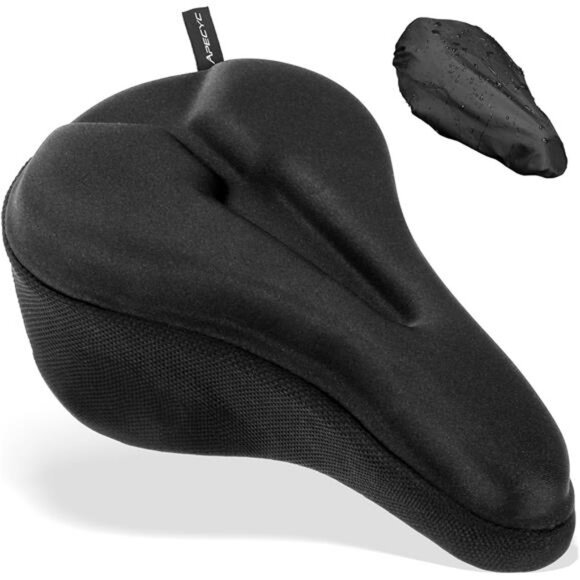 Bike Seat Cushion Gel Padded Bicycle Saddle Cover for Peloton Spin Mountain Road - Picture 1 of 7